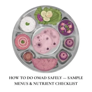 HOW TO DO OMAD SAFELY — SAMPLE MENUS & NUTRIENT CHECKLIST