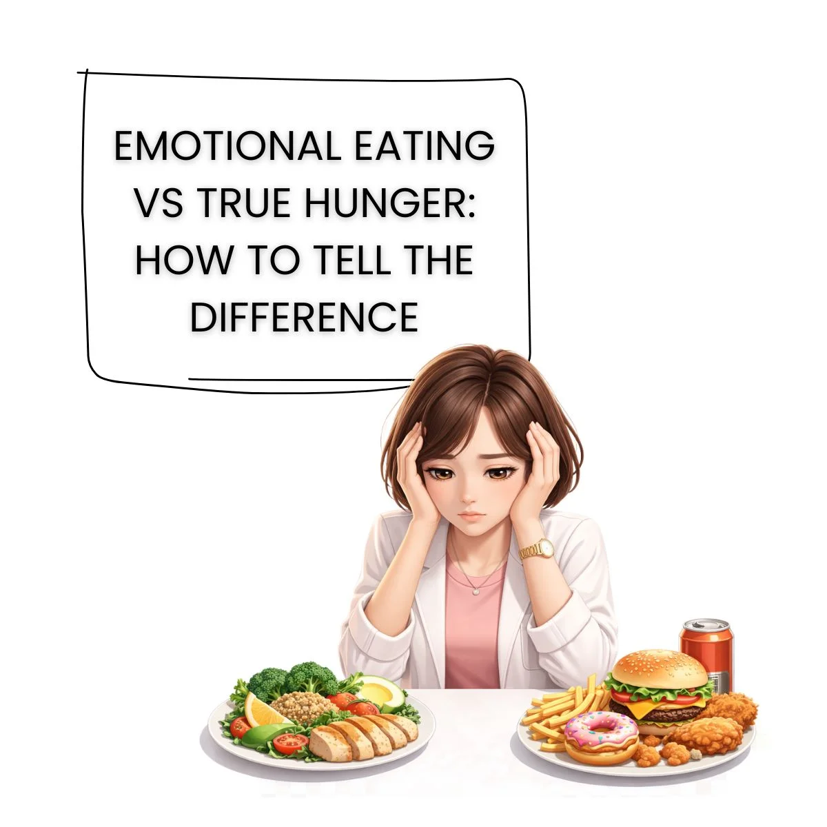 Difference between emotional eating and true physical hunger