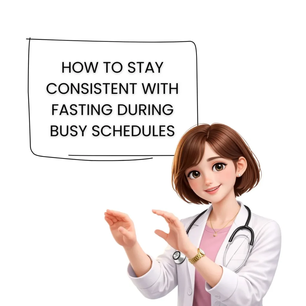 Tips for staying consistent with fasting during a busy lifestyle