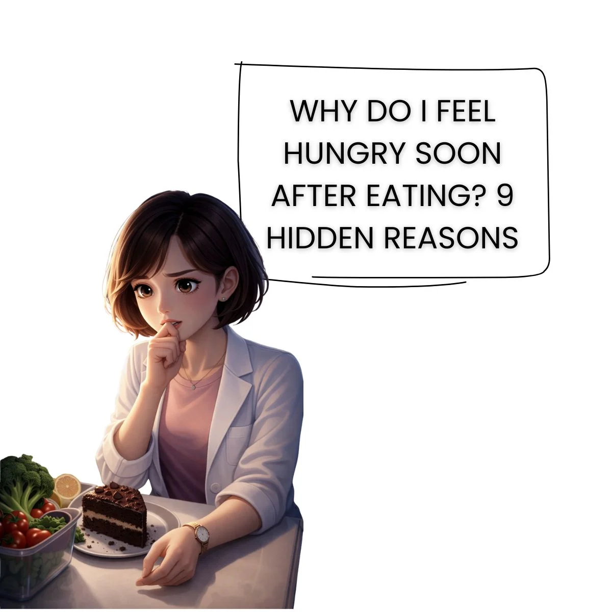 Reasons why you feel hungry shortly after eating a meal